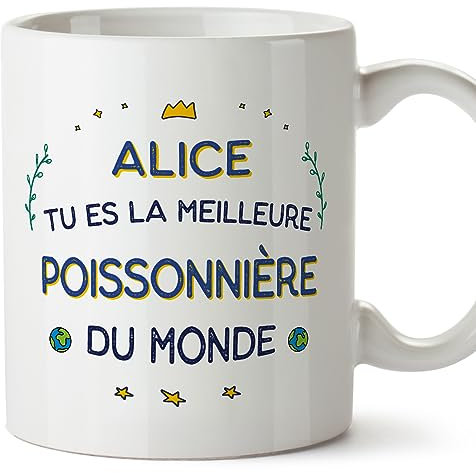 Mugffins Tasses Personnalisables pour POISSONNIÈRE femme - En Français - Cadeau Personalisé- Meilleur du Monde - 11 oz / 330 ml