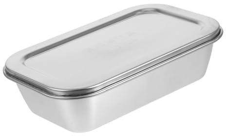 ABOOFAN 2St Eisbox aus Edelstahl Eisbehälter Gefrierbehälter aus Edelstahl Eiscreme-Fall -Bewahrer Eishalter Salatbehälter Aufbewahrungsbehälter für Speiseeis Eisbecher Silver