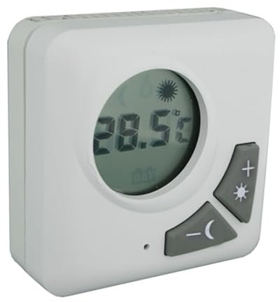 Termostato Digital programable, con Pantalla LCD, Control Wi-Fi, y Sensor de Temperatura; para optimizar calefacción y refrigeración en casa.