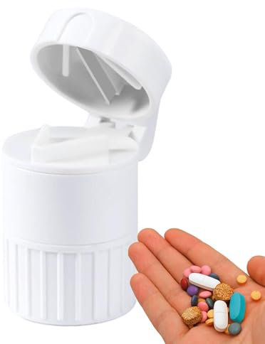 Honhoha Coupe-pilule, Broyeur Et Coupe-pilule | Organisateur De Pilules Portable,Broyeur Pulvérisateur 4 En 1, Broyeur Séparateur De Comprimés, Écrase Les Pilules, Broyeur Et Broyeur De Comprimés,
