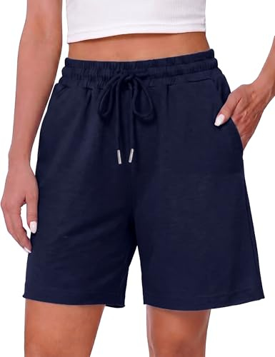 Litherday Short Sport Femme Pantalon de Jogging Court Femme Short de Course Décontracté d’Été avec Poches Running Fitness Casual Short