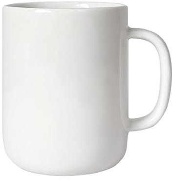 TREEWOO Taza de Café de Cerámica Noble Minimalista Apta para Microondas y Lavavajillas 330 Ml Taza de Té Leche Para la Familia Amigos Padre Regalo del Día de la Madre (Blanco)