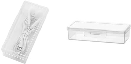 Dispensador de bastoncillos de algodón, contenedor de almohadillas, caja de almacenamiento portátil de 2 piezas para collares, recipiente transparente para objetos pequeños, hisopo de algodón o joyas