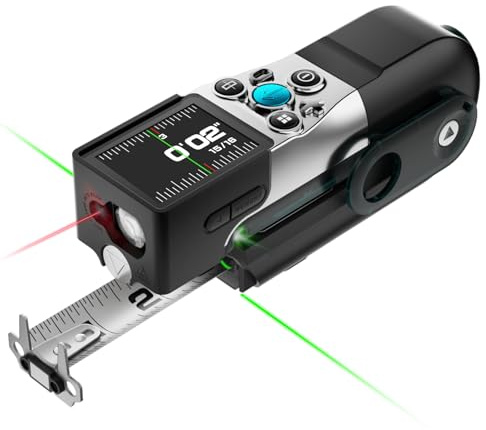 MiLESEEY XTape 1 Laser Entfernungsmesser 100m digitales Maßband Lasermessgerät OLED Display und 1/N Aufteilung mit P2P und App für Pythagoras/Abstand/Fläche/Volumen Messung