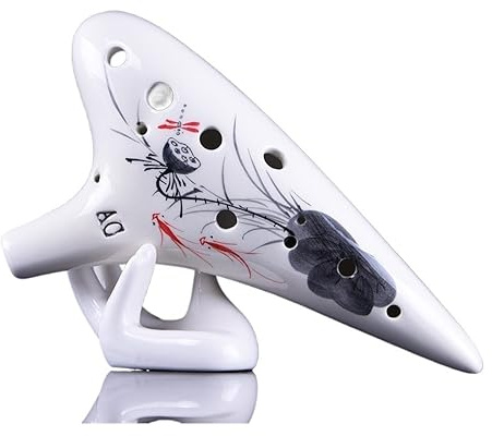 Ocarina Instrument ， Ocarina 12-håls eller 6-håls alt C-stämning Tao Xun musikinstrument flöjt flerfärgad(3)