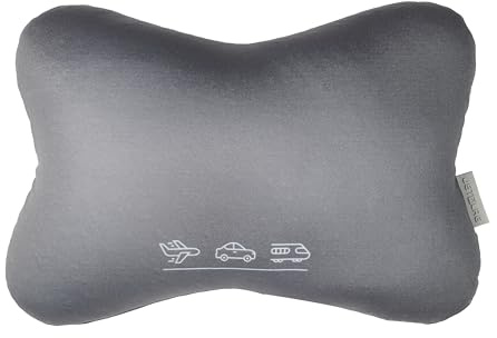 JET LAG Coussin de Nuque Appuie-Tête *Coloris Aléatoire* Oreiller de Voyage, 27 cm, Rouge/Noir/Vert/Gris