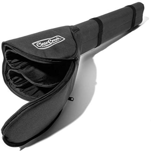 Clear Creek Portable Fly Fishing Dual Rod & Reel Complete Protection Storage Carrying Case (Two Piece - 58.75 Internal Length)