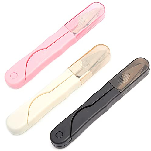 Thread Snips 3 PCS Sewing Scissors with Safety Cover | Embroidery Scissors | U-Shaped Scissors | Fabric Cutting for Embroidery, Fabric Cutting, Fishing, Crafting