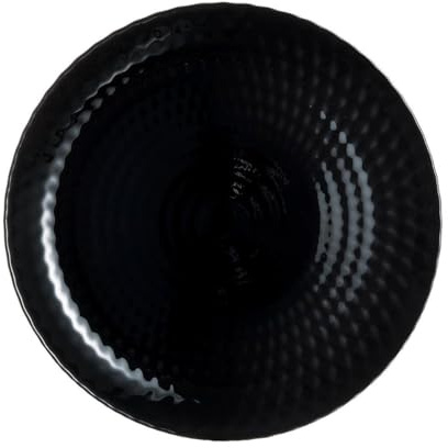 Luminarc Pampille Noir Assiette plate en verre 25 cm Sodo Passe au micro-ondes Convient au réfrigérateur empilable