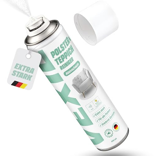 VEXIL Polster- & Teppich-Reiniger Spraydose - Tiefenreinigung mit Leichtigkeit - Entfernt hartnäckigste Verschmutzungen - Ideal für Polstermöbel, Teppich & Textilien Made in Germany