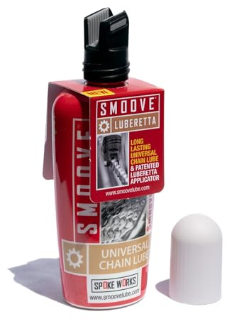 SMOOVE Bicycle chain lube with Luberetta nozzle applicator. Long lasting wax chain lube for Road cycling, MTB, Cyclocross, E-Bike 125ml