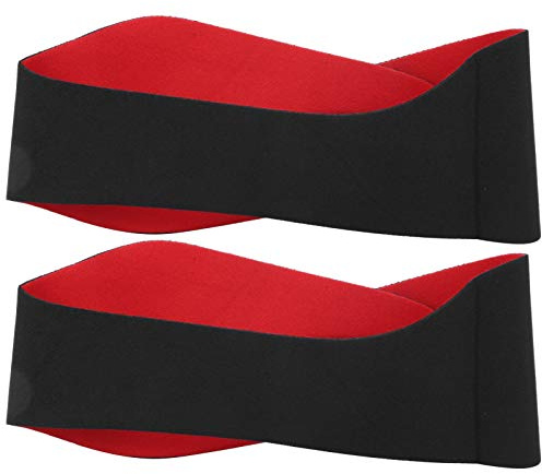 2 Stück Wasserdichtes Schwimm-Stirnband, Verstellbares Tauch-Gehörschutz-Haarband, Elastisches Yoga-Haarband, Hält Wasser Fern, Ohrenschutz-Stirnband für Sport (Schwarz)