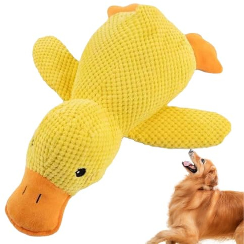 Genérico Relajante Pato para Perros - Chirriante Interactivo Suave para Aliviar La Dentición | Juguetes Interactivos para Perros,para Entrenamiento Juego Familiar Reuniones En Parque Jardín