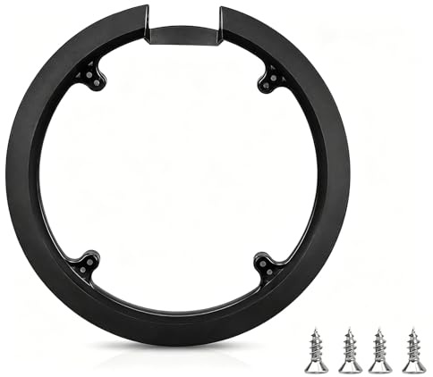 JCUQGDOO Protège-chaîne de vélo, 42 à 44 dents pour VTT, avec 4 vis, protection universelle, anneau de protection de chaîne, kit de manivelle pour VTT et affaiblissements de route
