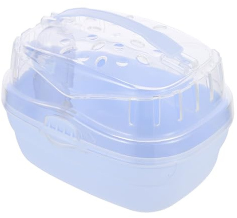 Alipis Caja de Transporte Jaula Práctica y Transpirable de Abs Blanco para Hámster Portátil Adecuado para Viajar Pequeños Animales como Erizos y Chinchillas
