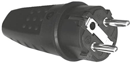 Silver Electronics 9172 Clavija macho IP44, Negro