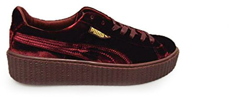 PUMA Donna Creeper Velvet Burgandy by Rihanna Maroon, Borgogna, 40.5 EU