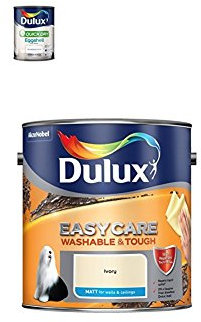 Dulux Quick Dry Eggshell Paint, 750 ml (Pure Brilliant White) Easycare Washable and Tough Matt (Ivory)