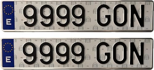Gonplac Matrícula Metálica Coche Homologada 52 x 11 CM (Conjunto 2 Und)
