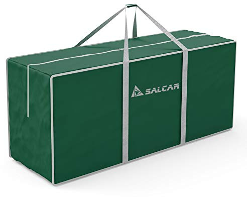 SALCAR Sacco per Albero Artificiale, Custodia albero di natale per alberi fino a 1,8m / 2,1m / 2,4m, Borsa per Albero di Natale per Decorazioni Natalizie, Resistente Impermeabile Pieghevole, Verde