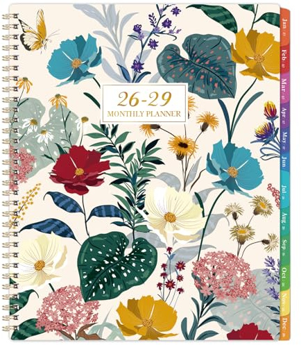 2026-2029 Monthly Planner/Calendar - 3 Year Monthly Planner 2026-2029，9'' x 11'', Jul. 2026 - Jun. 2029, 36-Month Calendar with Colorful Tabs,Pocket