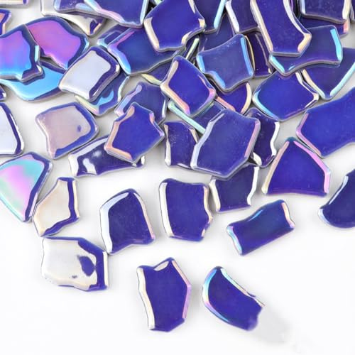 BTMIEY Carreaux de mosaïque en céramique irréguliers, 500 g, 2–4 cm, tuiles pour mosaïque, pierres pour création de mosaïques à faire soi-même, artisanat, loisirs créatifs, art, décoration de la