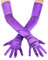 JTMKYO 1 Paar Lange Ellenbogenhandschuhe Für Damen, Lange Ellenbogenhandschuhe Für Opernabendpartys, 55 Cm Lange Satin-Handschuhe Für Hochzeitsauftritte Und Abschlussbälle (Lila)