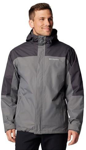 Columbia Tunnel Falls 2 Interchange Giacca Cappotto Invernale 3 in 1, City Grey/Shark, XL Uomo