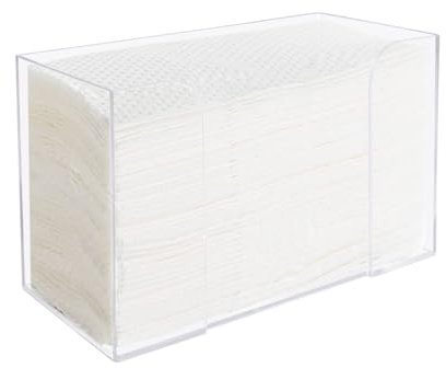 Juwacoo Distributeur de serviettes en papier transparent pour comptoir - Convient pour les serviettes en papier pliées en Z, pliées en C ou pliées multiples