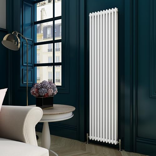 ELEGANT Radiator Traditional Column 1800 x 470 mm Vertical Designer Radiator Central Heating with White Double Column