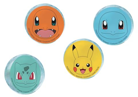 Amscan Pokémon 9917127 Lot de 4 sacs rebondissants pour fête d'anniversaire d'enfants
