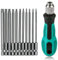 12 Stück Torx Schraubendreher Set T6-T40, 1/4 Magnetischer Torx Set mit Loch S2 Stahl Sechskant Elektrische Schraubendreher Bit Satz für Akkuschrauber T20 T25 Schraubendrehersatz, 100mm Länge