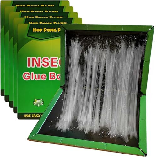 GroZythre 5 Pack Pest Sticky Pad Traps Boards, Multi Insects Sticky Pads, Undetectable Black & Extra Strong Glue Sticky Trap Pads, Used Indoors/Outdoor, At Homes And Offices etd