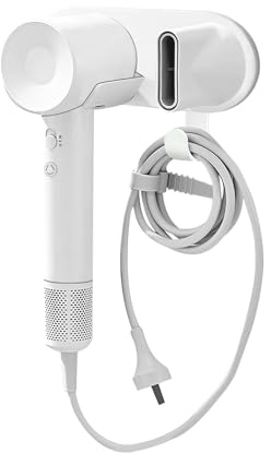 SEICHYGO Support mural pour sèche-cheveux compatible avec Dyson & Laifen (pas pour SE Lite), support adhésif pour tous les sèche-cheveux magnétiques à grande vitesse avec cordon enfichable, crochet de