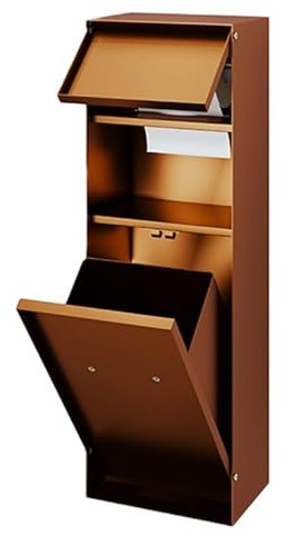 Infälld badrum Sto med toalettpappershållare & borstskåp väggmonterad för offentliga toaletter platsbesparande design modern Sle