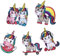 Patches Zum Aufbügeln Kinder 5STK Einhorn Aufnäher Patches DIY Kleidung Bügel Flicken Bügelbilder Aufnäher