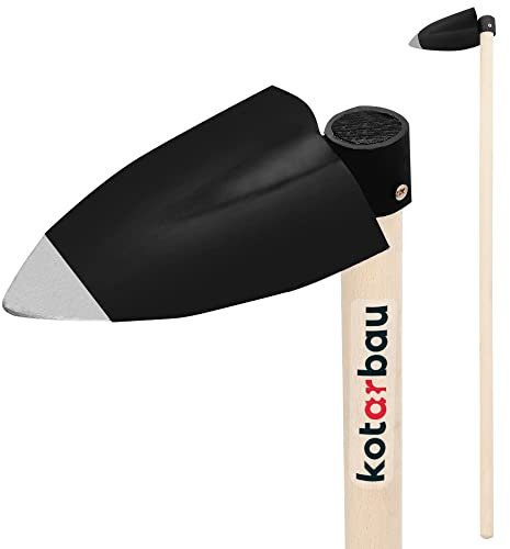 KOTARBAU® Gartenhacke Herzblatt 170 mm x 165 mm mit Stiel 110 cm Gartenhacke Pflanzhacke Unkrauthacke Gartenwerkzeug zum Umpflanzen Jäten Gartenpflege