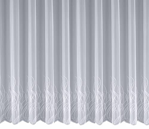 Albani Caroline Jacquardstore mit Gardinenband, weiß, ca. 245x300 cm