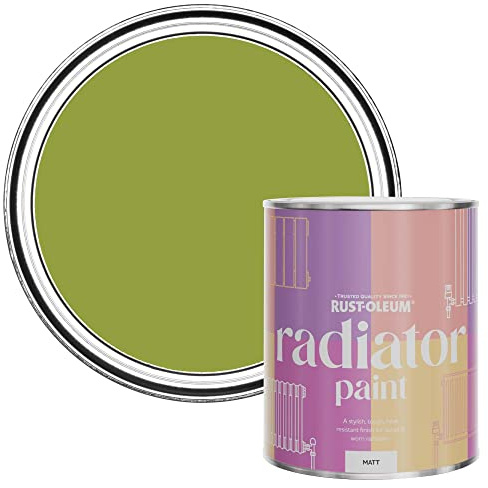 Rust-Oleum Green Radiator Paint in Matt Finish - Key Lime 750ml