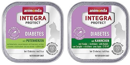 animonda Integra Protect Diabetes Katze & animonda Integra Protect Diabetes Katze, Diät Katzenfutter, Nassfutter bei Diabetes mellitus, mit Kaninchen, 16 x 100 g