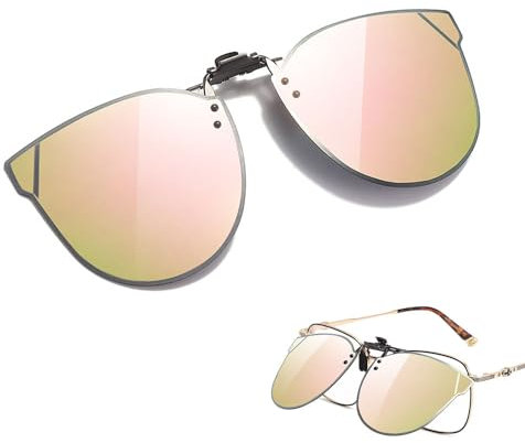 Wnddle Sonnenbrille Clip, Polarisiert Clip auf Sonnenbrillen, UV400 Sonnenbrille Clip, Polarisierte Clip-on Nachtfahrbrille