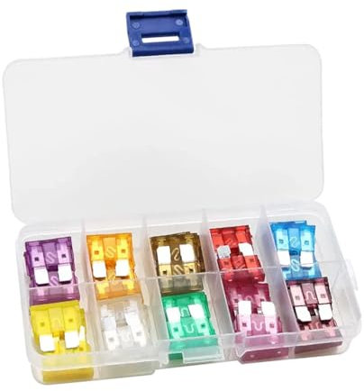 Adunsiaoto Standard Auto Sicherungen, Kfz Sicherung Set Standard Flachsicherungen, Sicherung Set Aluminium, Standard-Autosicherungen Sortiment Kit, Sicherung Set, Kfz Sicherung-Set Sicherungen