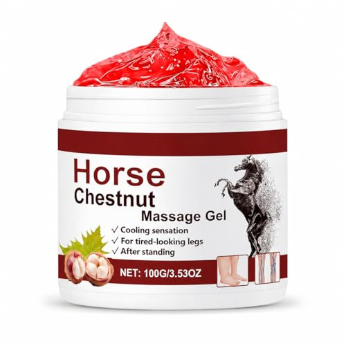 Horse Chestnut Massage Gel for Body Care, Cooling & Refreshing Skin Gel, Lightweight Horse Chestnut Cream, Non-Greasy Formula for Neck, Back, Shoulders & Legs, Daily Comfort Massage Gel, 100g