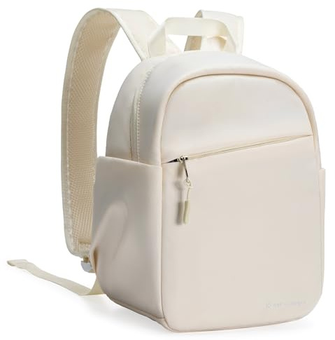 K&F CONCEPT Sac à dos pour appareil photo, petit sac à dos photo compact sacoche de protection épaisse pour appareil photo, résistante à l'eau, compatible avec un appareil photo, tablette 9,7-Beige
