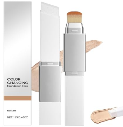 HQRKOTM 1 PCS Fondotinta stick,Fondotinta stick due in uno, correttore ad alta coprenza, resistente all'acqua e al sudore, adatto a tutti i tipi di pelle. (Tonalità naturale)