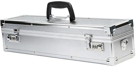 Baoblaze Chef Knives Case for Men Hard Case Chef Tool Box Lockable Knife Organizer Aluminum Alloy Carrying Box with Handle Portable Storage Box Convenient Cultery Carrier for Home Kitchen Picnic