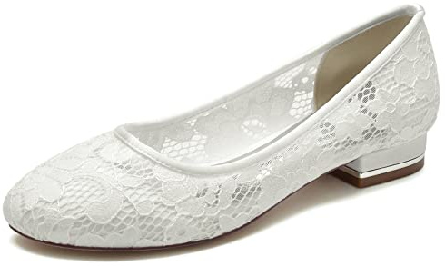 Bailarinas De Malla para Mujer, Punta Redonda Casuales Zapato De Trabajar con Tacón Bajo Zapato Diario De Vestir Cómodas