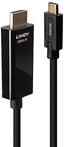 Lindy 43317 câble vidéo et Adaptateur 10 m USB Type-C HDMI Type A (Standard) Noir