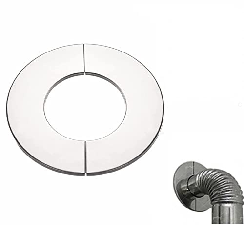 Beekeg Ugnsrör, rosett, rostfritt stål, rörmanschett, kaminfäste ugnknä rosett, kaminhuva basplatta (täckrosett, DN 120 mm)