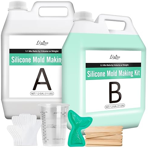 Kit per stampi in silicone 9L/10 kg 15A gomma siliconica liquida 1:1 rapporto miscelazione stampi rapida polimerizzazione resina fusione candele sapone artigianato fai-da-se